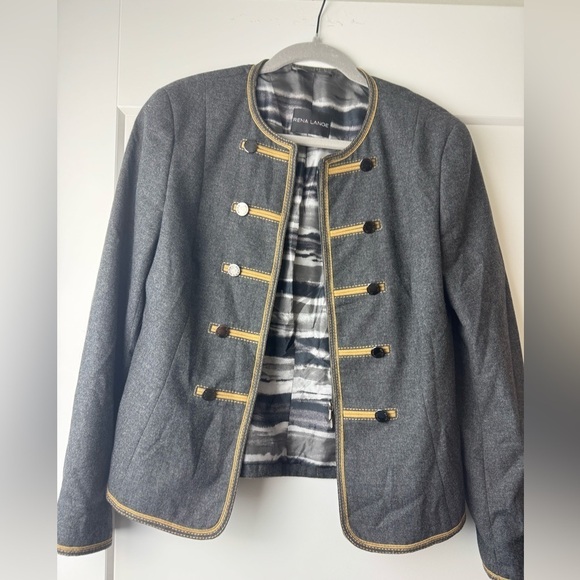 Rena Lange Jackets & Blazers - Rena Lange Military Blazer Women’s 10 Designer Preppy Luxury